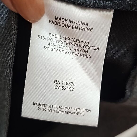 Theory Thora Charcoal Gray Stretch 3/4 Sleeve Top Size Small - Picture 6 of 7